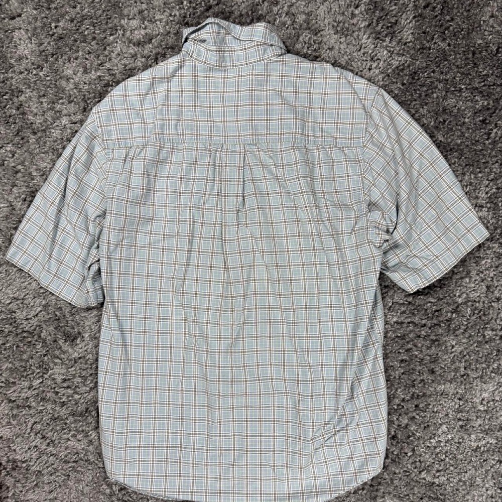 Timberland Blue and Yellow Plaid Button Up Shirt, Size Medium - Picture 2 of 6